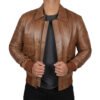 Mollison Brown Real Leather Jacket