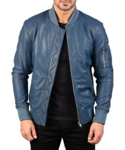 Blue Buzz Men's Leather bomber