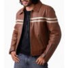 Jacky Brown Leather Jacket for Men