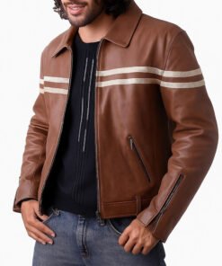Jacky Brown Leather Jacket for Men