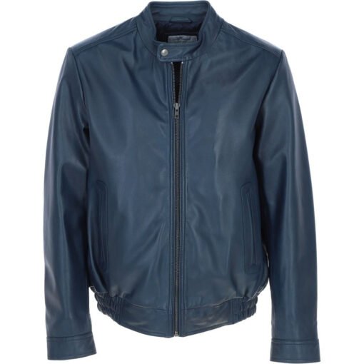 Blue Leather Jacket