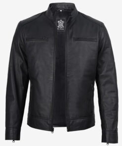 Regal Edge Biker Matt Black Jacket for Men