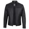 Regal Edge Biker Matt Black Jacket for Men