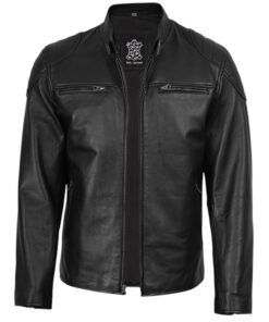 Urban Noir Men's Black Biker Leather