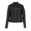 Black Luxe Moto Women's Leather Jacket
