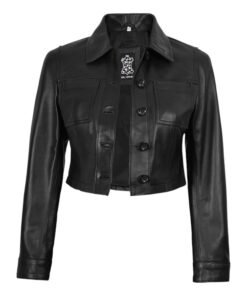 Chestnut Elegance Black Women's Leather Jacket