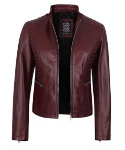 Crimson Aura Women Leather Jacket C001